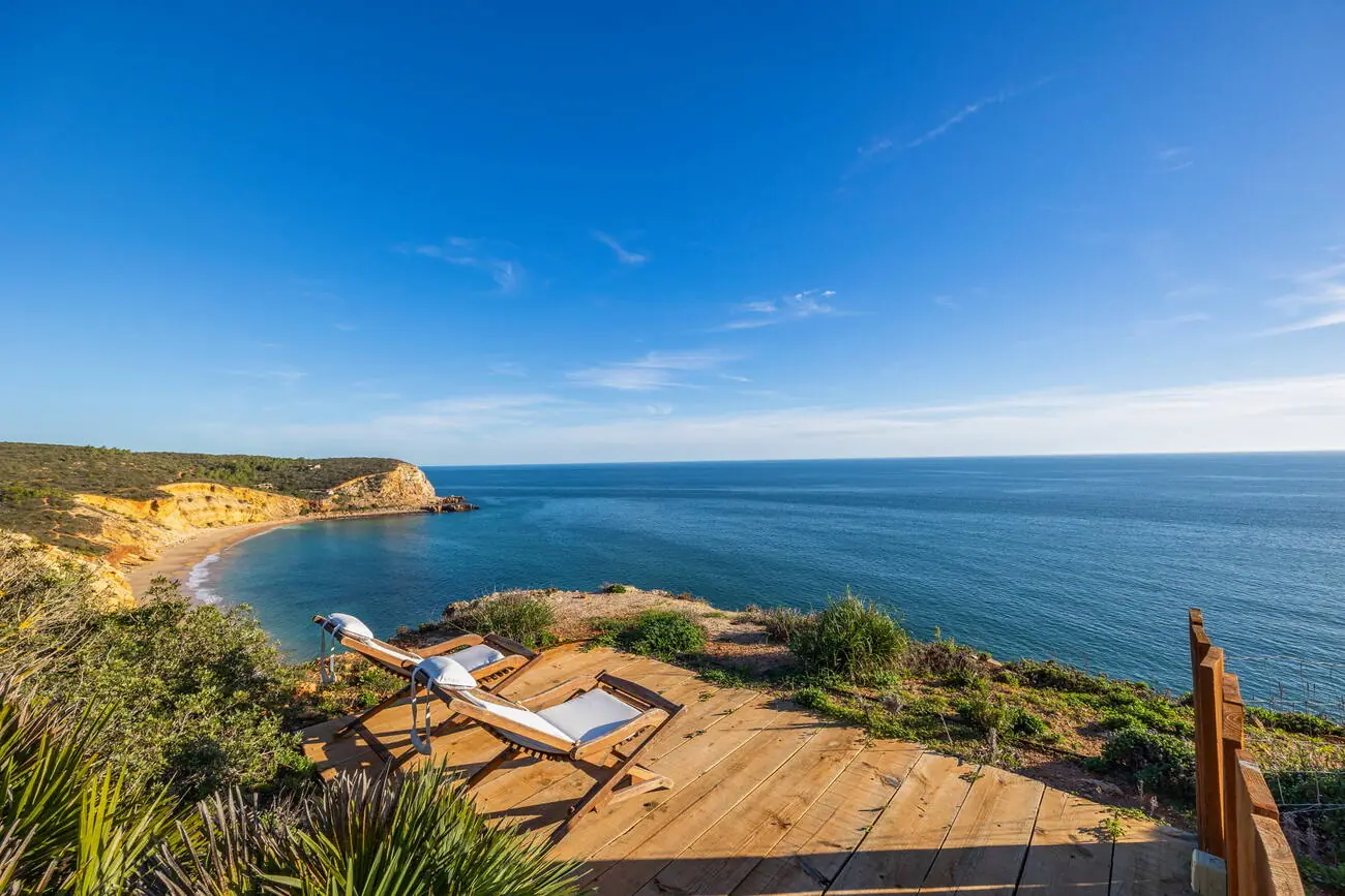 Villa exterior on the cliff
